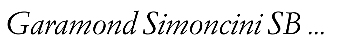 Garamond Simoncini SB Roman Italic